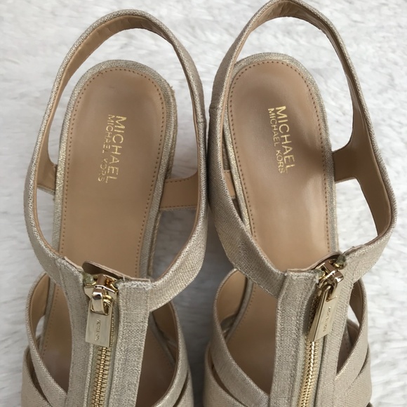 Michael Kors Berkley Wedge Sandals - Picture 9 of 10